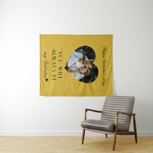 Modern Valentines Day Wall Tapestry for Couples タペストリー (インサイチュ(横))