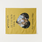 Modern Valentines Day Wall Tapestry for Couples タペストリー (正面(横))