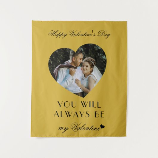 Modern Valentines Day Wall Tapestry for Couples タペストリー (正面)