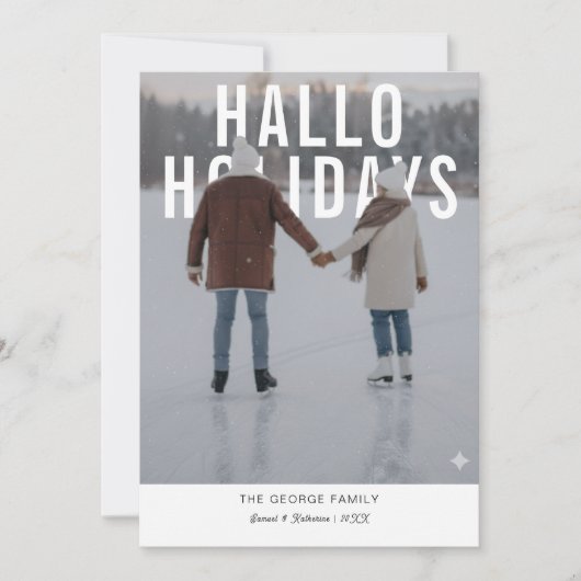 Modern Valentine's PhotoPop Holiday Card シーズンカード (正面)