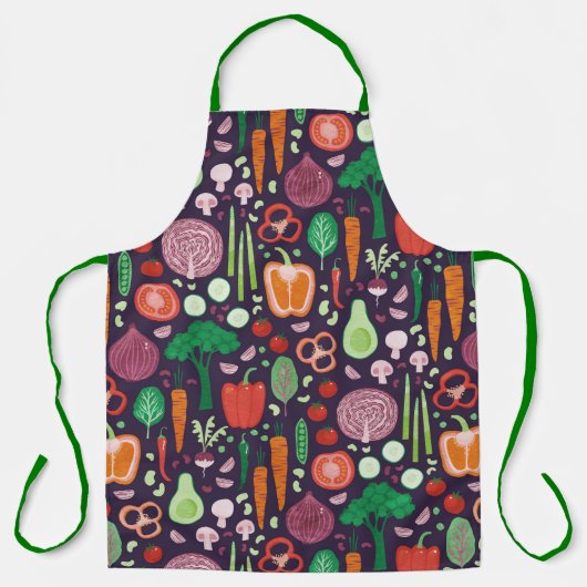 Modern Vegetable Pattern エプロン (正面)