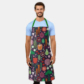 Modern Vegetable Pattern エプロン (着用した状態)