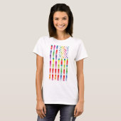 MODERN VERSION MULTICOLOR USA/EEUU FLAG BY MASANSE Tシャツ (正面フル)