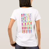 MODERN VERSION MULTICOLOR USA/EEUU FLAG BY MASANSE Tシャツ (裏面)
