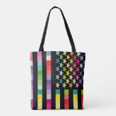 MODERN VERSION MULTICOLOR USA/EEUU FLAG MASANSER トートバッグ (裏面)