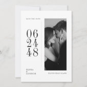 Modern Vertical Date Editorial Photo Wedding セーブザデート (正面)