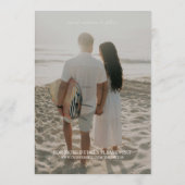 Modern Vertical Double-sided Photo Save The Date 招待状 (裏面)