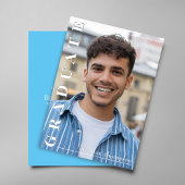 Modern Vertical Name Graduation Photo Announcement 招待状