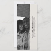 Modern Vertical Photo Strip Wedding Save the Date (裏面)
