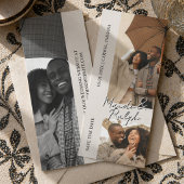 Modern Vertical Photo Strip Wedding Save the Date