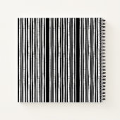 Modern Vertical Stripes Pattern ノートブック (裏面)