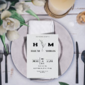 Modern Vertical Wedding Invitation 招待状