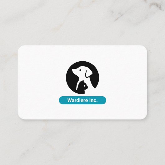 Modern Vet Animal Hospital – Black & Blue 名刺 (裏面)