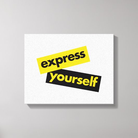 Modern, vibrant, bold graphic of Express Yourself キャンバスプリント (正面)