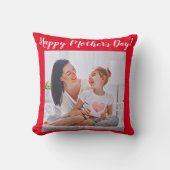 Modern vibrant color mother photo art クッション (正面)