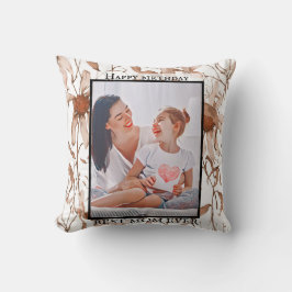 Modern vibrant color mother photo art クッション