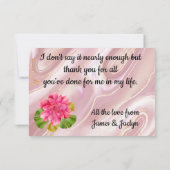  Modern vibrant color mother photo art サンキューカード (裏面)