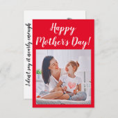Modern vibrant color mother photo art サンキューカード (正面/裏面)