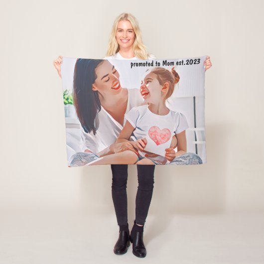 Modern vibrant color mother photo art フリースブランケット (インサイチュ)