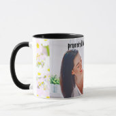 Modern vibrant color mother photo art マグカップ (左)