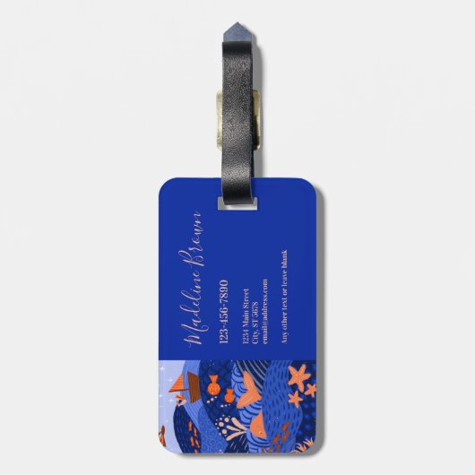 Modern Vibrant Dreamscape ラゲッジタグ (裏面縦)