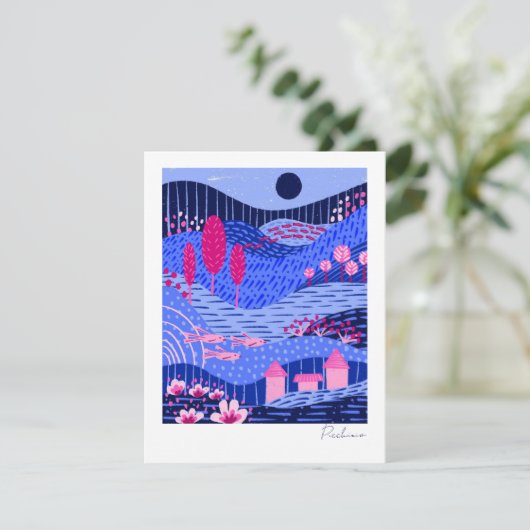Modern Vibrant Dreamscape Notecard (スタンド正面)