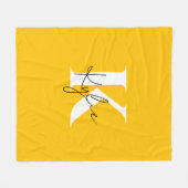 Modern Vibrant Personalized Monogram Name -  フリースブランケット (正面(横))