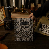Modern Victorian Black Lace Ivory Journal ノートブック