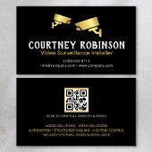 Modern Video Surveillance Installer QR Code 名刺