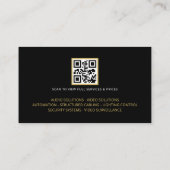 Modern Video Surveillance Installer QR Code 名刺 (裏面)