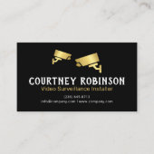 Modern Video Surveillance Installer QR Code 名刺 (正面)