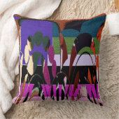 Modern Vine Leaf Floral   クッション (ブランケット)