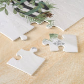 Modern vintage farmhouse winter snowman puzzle ジグソーパズル (側面)