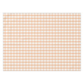 Modern Vintage Peach Gingham Pattern Spring Summer テーブルクロス (正面(横))