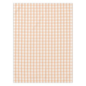 Modern Vintage Peach Gingham Pattern Spring Summer テーブルクロス (正面)
