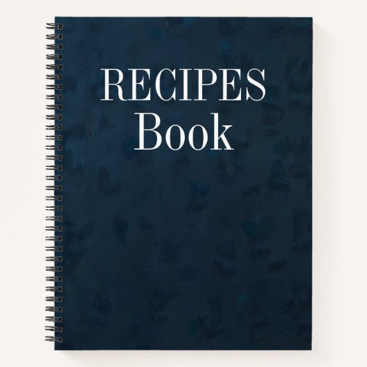 Modern Vintage Personalized Recipe Notebook ノートブック (正面)