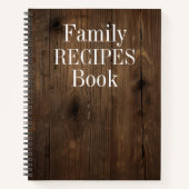 Modern Vintage Personalized Recipe Notebook ノートブック (正面)