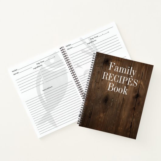 Modern Vintage Personalized Recipe Notebook ノートブック (内部)