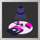 Modern Vinyl Coffee Poster  ポスター (正面)