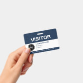 Modern Visitor Pass ID Badge Blue バッジ (手持ち)