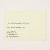 Modern Vivid Yellow Necklace Bracelet Display Card (裏面)