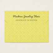 Modern Vivid Yellow Necklace Bracelet Display Card (正面)