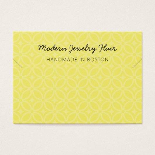 Modern Vivid Yellow Necklace Bracelet Display Card (正面)
