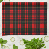 Modern Wallace Red Scottish Tartan Plaid キッチンタオル (折り畳み)
