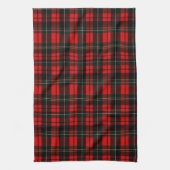 Modern Wallace Red Scottish Tartan Plaid キッチンタオル (縦)
