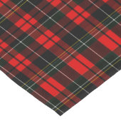 Modern Wallace Red Scottish Tartan Plaid ショートテーブルランナー (コーナー)