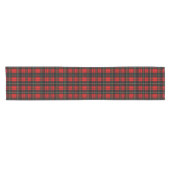 Modern Wallace Red Scottish Tartan Plaid ショートテーブルランナー (横)