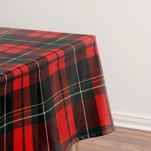 Modern Wallace Red Scottish Tartan Plaid Pattern テーブルクロス (インサイチュ)