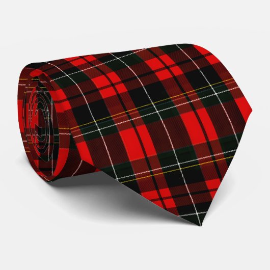 Modern Wallace Red Scottish Tartan Plaid Pattern ネクタイ (ロール)