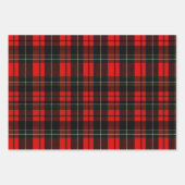 Modern Wallace Red Scottish Tartan Plaid Pattern ラッピングペーパーシート (正面2)